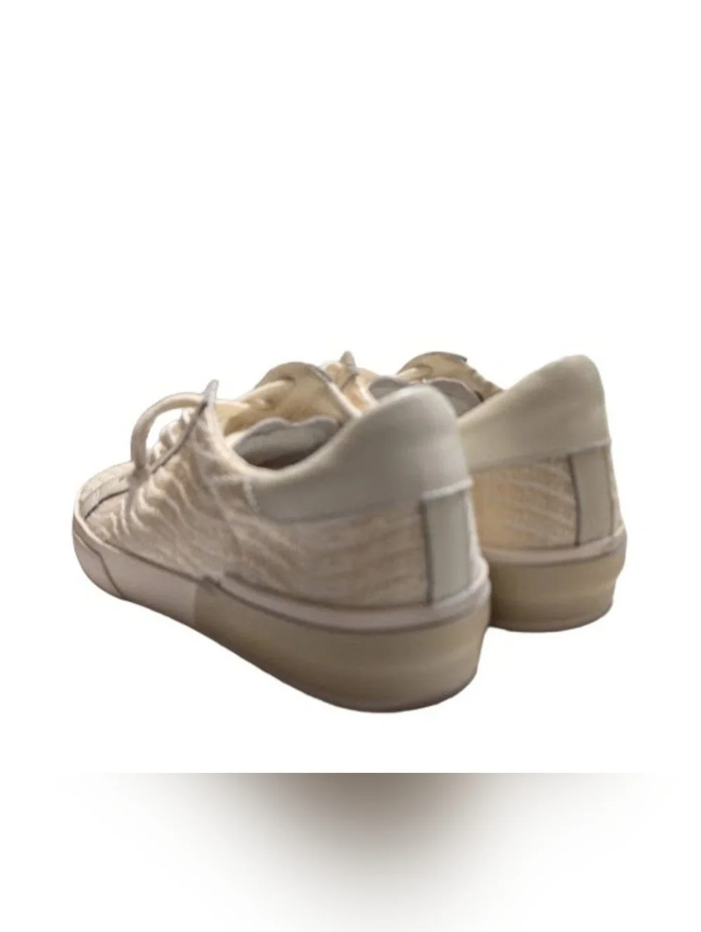 Dolce Vita Womens Bone Raffia Padded Collar Sneaker Size 8.New w/o Box